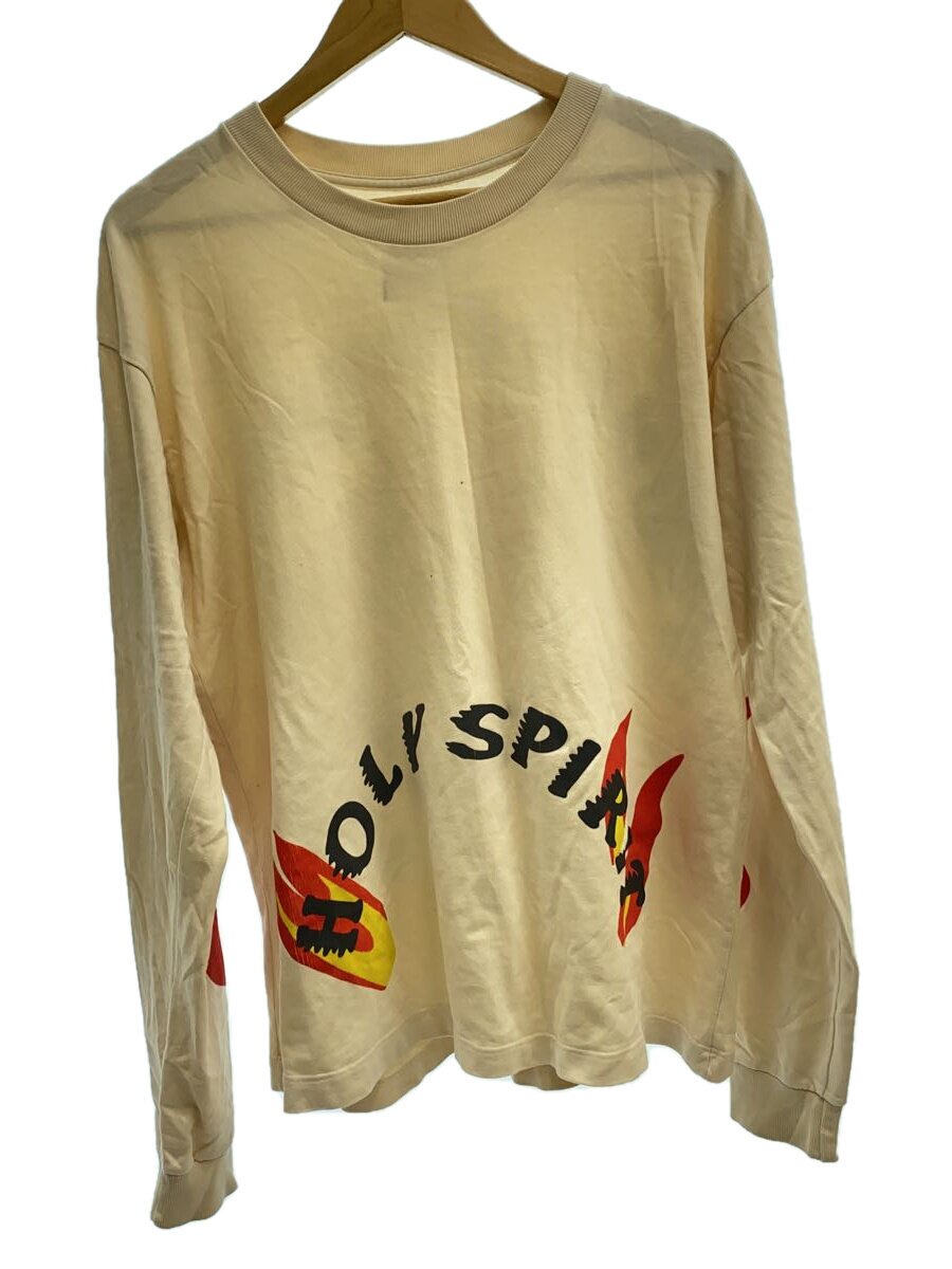 【中古】KANYE WEST◆SUNDAY SERVICE/HOLY SPIRIT LONG SLEEVE/長袖プルオーバー/M/綿織物/BEG【メンズウェア】
