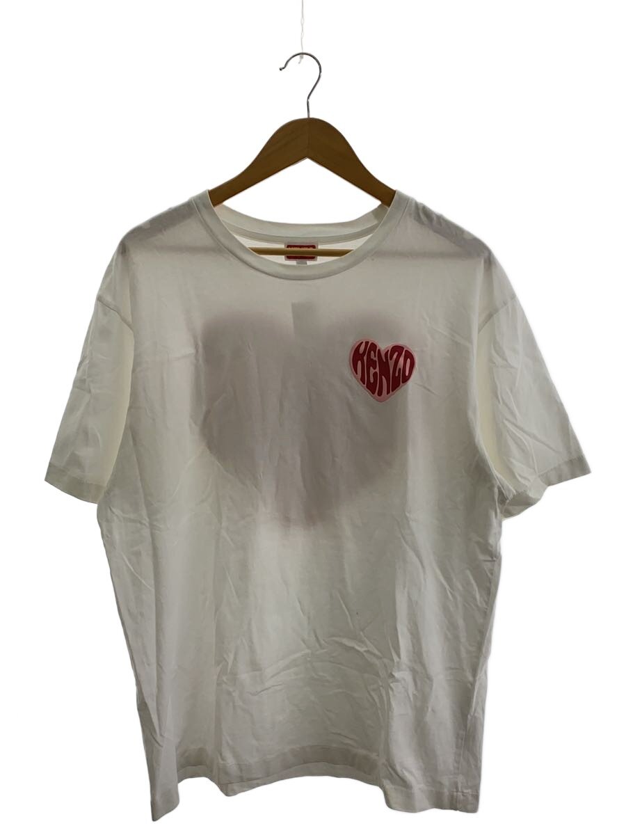 【中古】KENZO◆プルオーバー/M/綿織物/WHT/刷り上げる/FD65TS1154SO【メンズウェア】