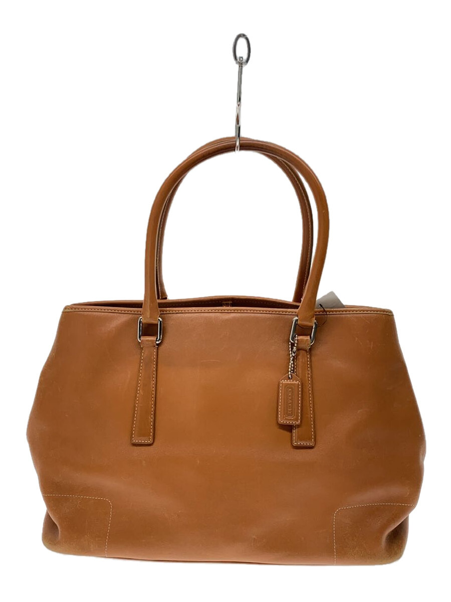 【中古】COACH◆トートバッグ_ハンプトンズ/なめし革/BRW//【御徒面子】