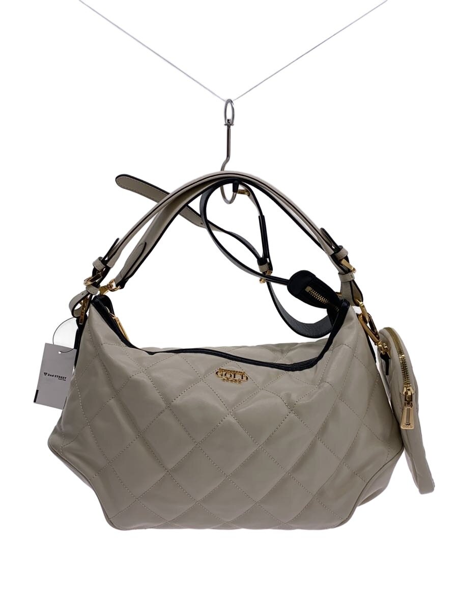 【中古】COCOCELUX GOLD◆トートバッグ/--/WHT//【御徒面子】