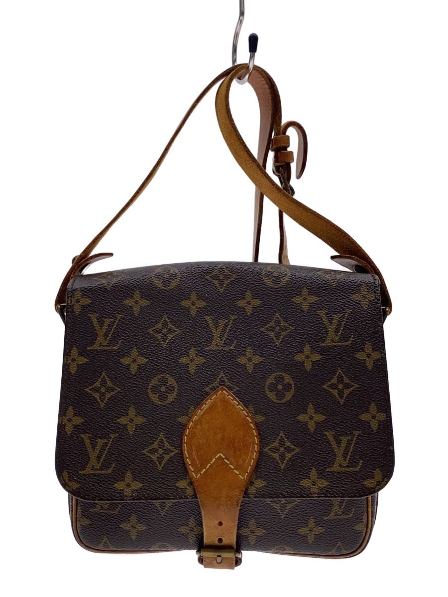 【中古】LOUIS VUITTON◆カルトシエールMM_モノグラム・帆布/PVC/BRW//【御徒面子】