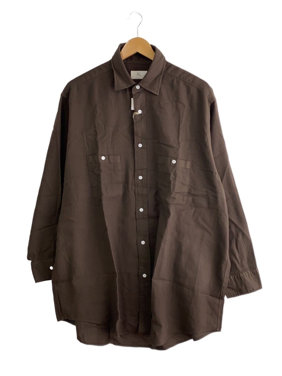 【中古】HERILL◆21AW/Cotton Cashmere Brush Work Shirts/2/綿織物/BRW//【メンズウェア】