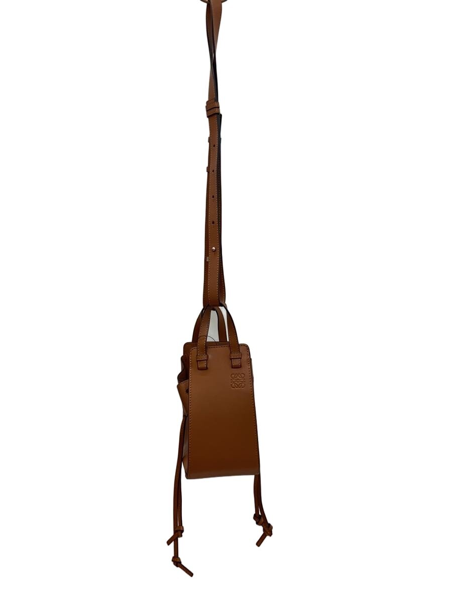 【中古】LOEWE◆ショルダーバッグ/なめし革/駱駝/無地【御徒面子】