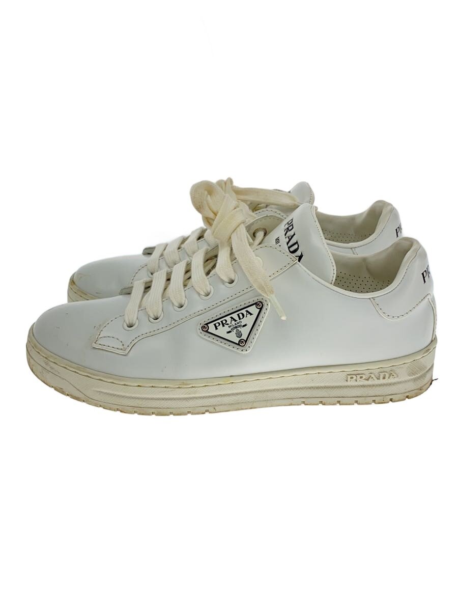 【中古】PRADA◆ローカットスニーカー/36.5/WHT【シューズ】