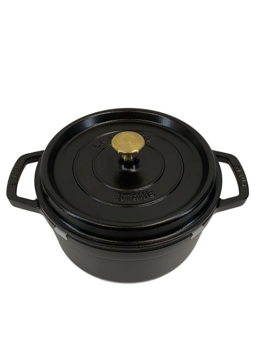 【中古】Staub◆鍋/静電容量:2.5L/大きさ:22糎/黒いこと//【勝手もと設備】