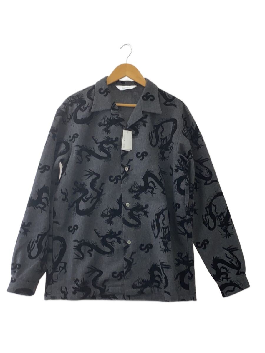 【中古】Sasquatchfabrix.◆長袖プルオーバー/L/ポリエステル/BLK/総柄/24AW-SY9-003【メンズウェア】