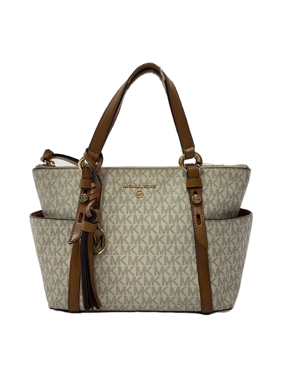 【中古】MICHAEL KORS◆ハンドバック/--/WHT/30T0GNXT1B【御徒面子】