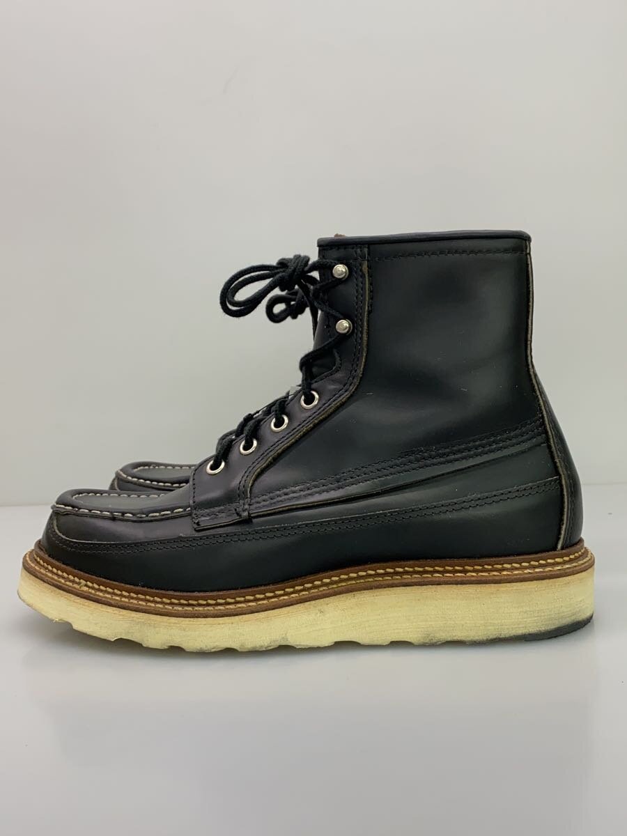 【中古】RED WING◆ブーツ/US7/BLK/なめし革/50周年不死化青写真//【シューズ】