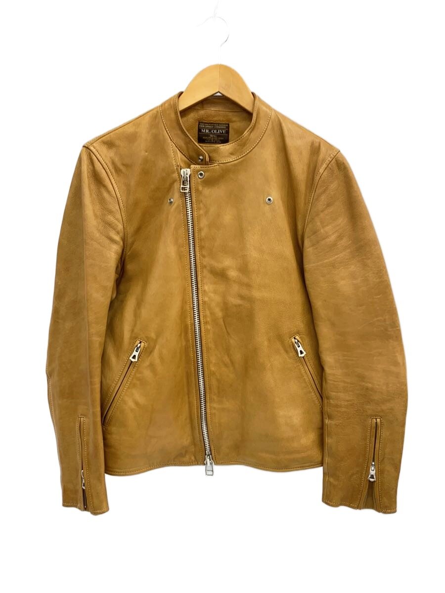 【中古】MR.OLIVE◆レザージャケット・ブルゾン/S/羊革/CML/M-17352【メンズウェア】|2nd STREET 店