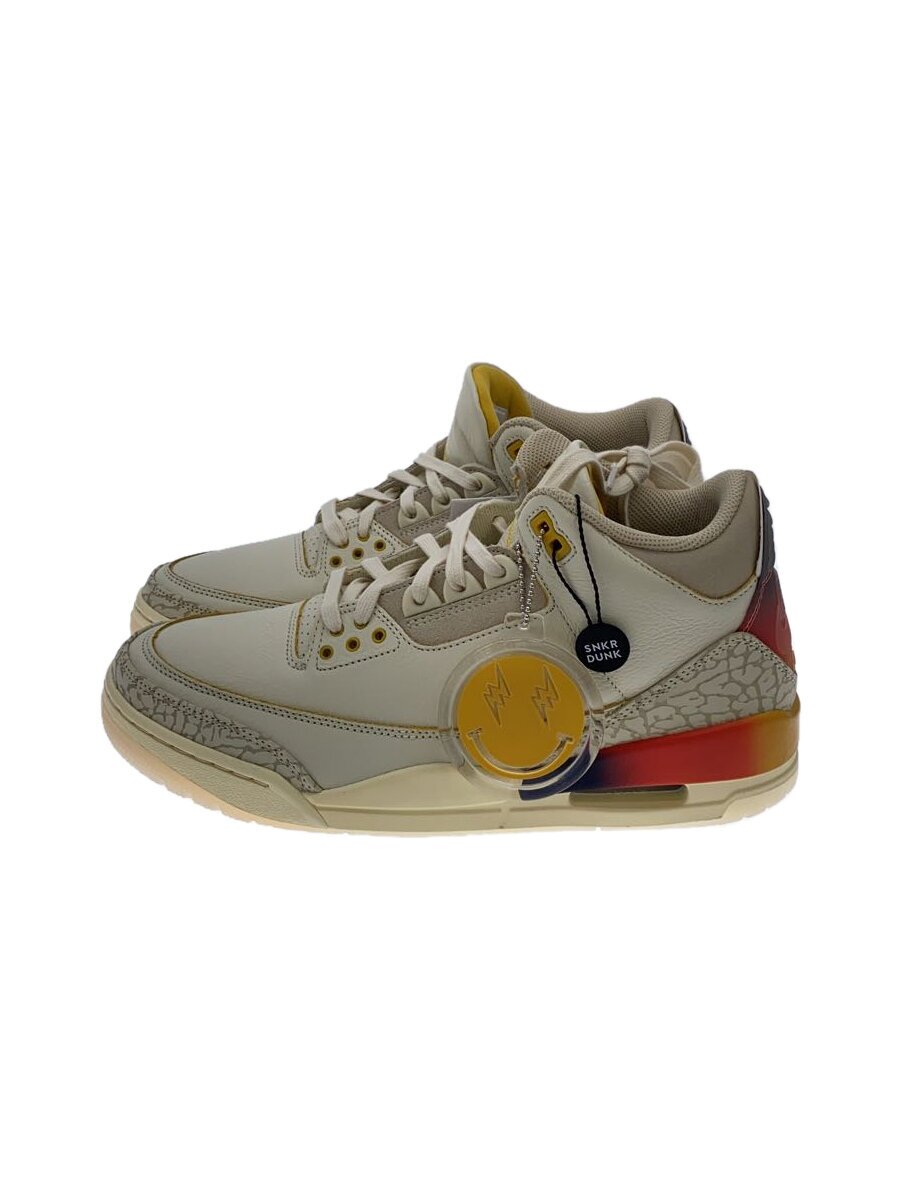【中古】NIKE◆大気圏 ジョーダン 3 X J BALVIN_大気圏 ジョーダン 3 X Jバルヴィン/27.5糎/WHT【シューズ】
