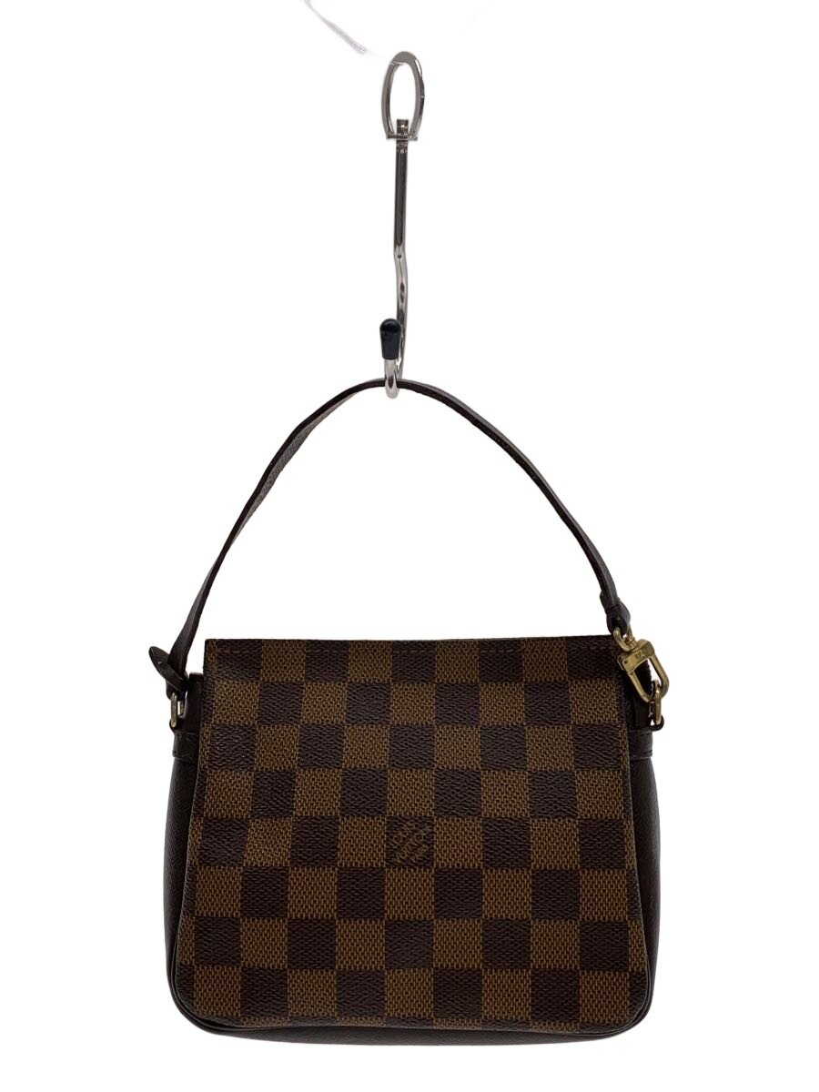 【中古】LOUIS VUITTON◆トゥールス・メイクアップ_ダミエ・エベヌ/PVC/BRW【御徒面子】