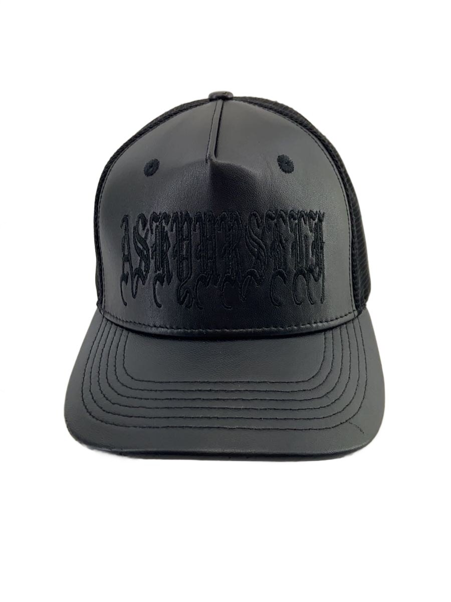【中古】ASKYURSELF◆旗がしら/--/なめし革/BLK/メンズ【服飾雑貨他】