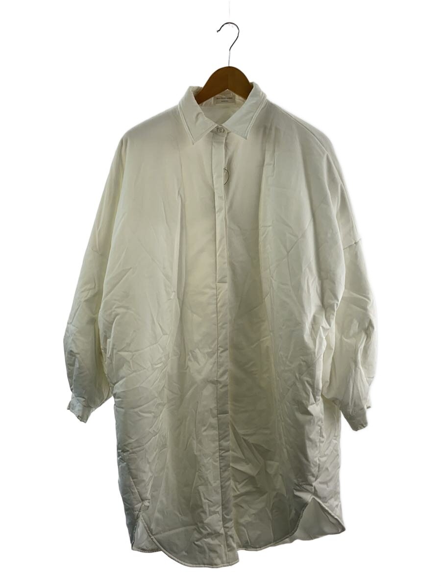 【中古】FASHIRU◆ステンカラー厚地の外套/--/綿織物/WHT【レディース御召しもの】