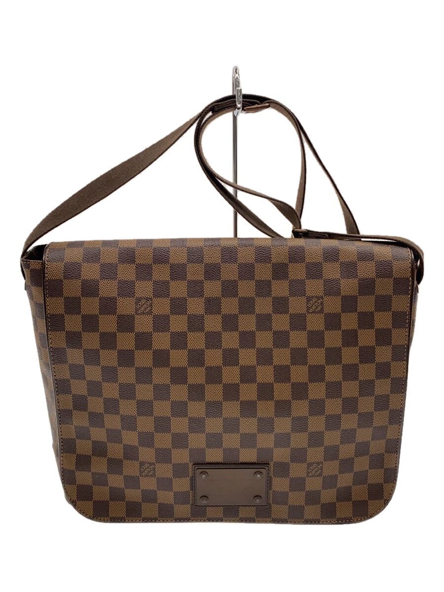 【中古】LOUIS VUITTON◆ブルックリンGM_ダミエ・エベヌ_BRW/PVC/BRW【御徒面子】