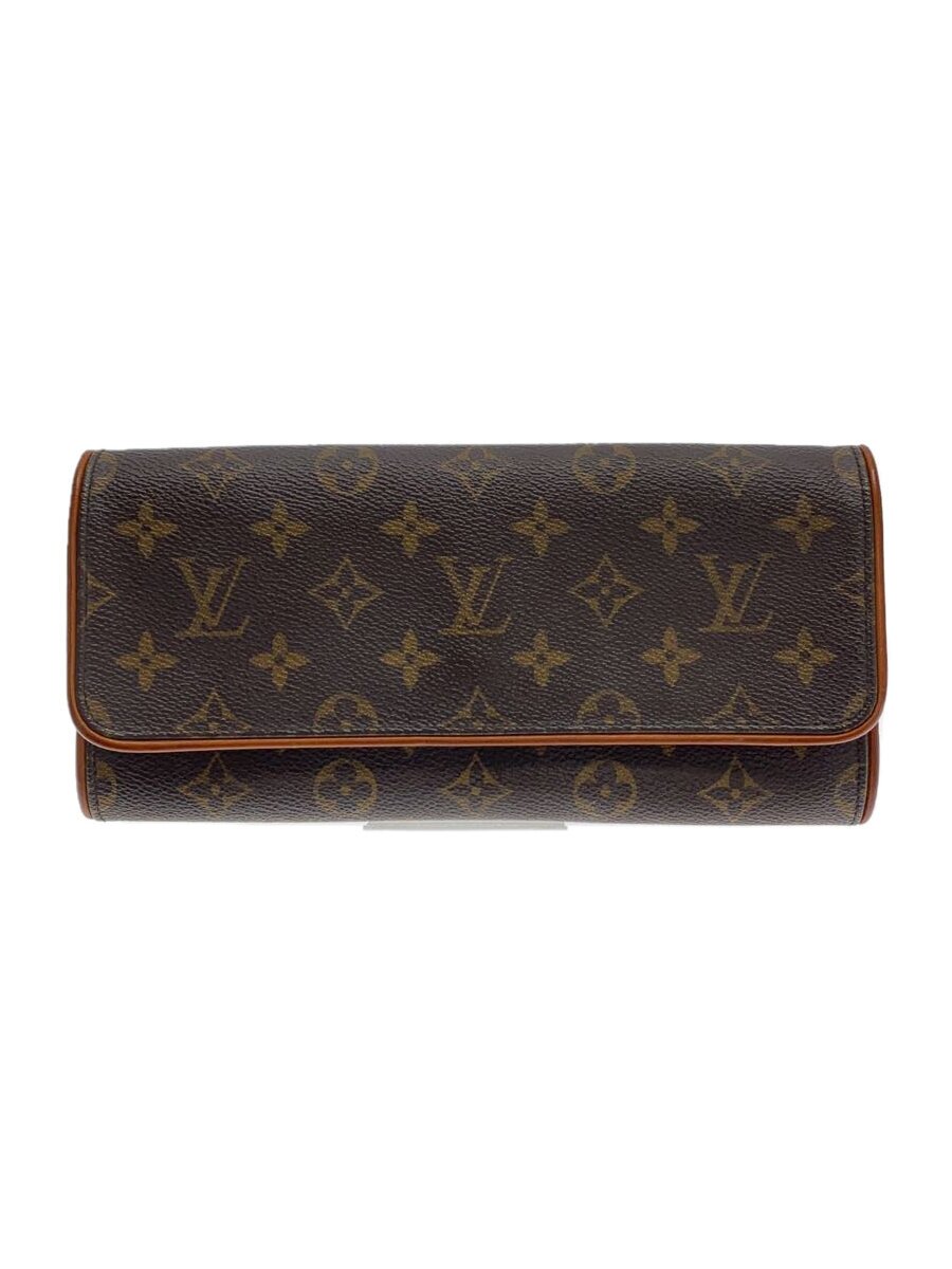 【中古】LOUIS VUITTON◆ポシェット・ツインGM_モノグラム・キャンバス_BRW/PVC/BRW/総柄【バッグ】｜2ｎｄ STREET 店