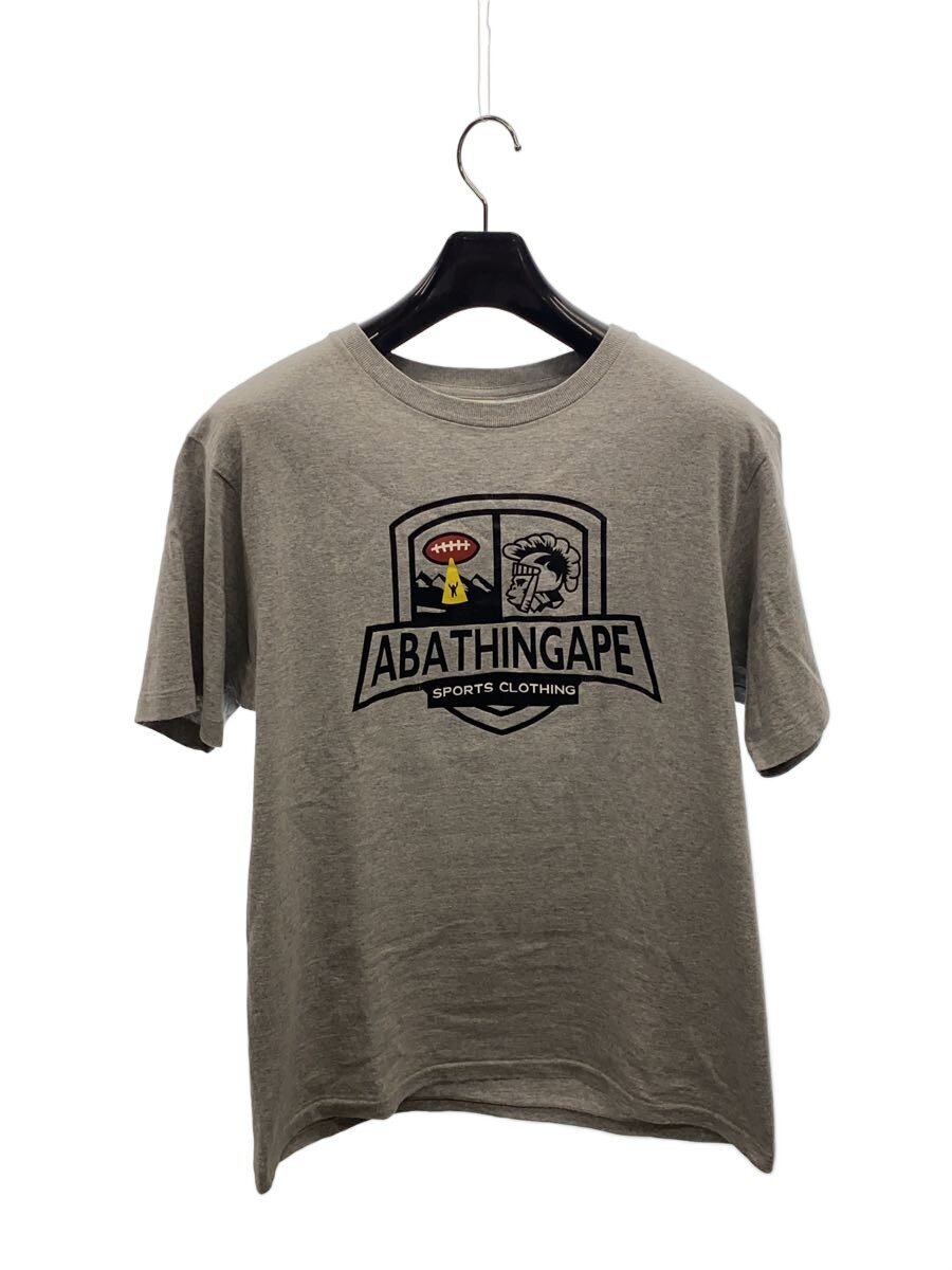 【中古】A BATHING APE◆プルオーバー/M/綿織物/GRY/刷り上げる//【メンズウェア】