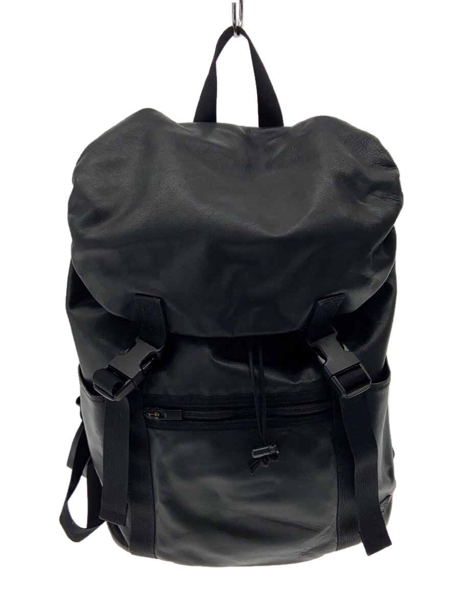 【中古】PORTER◆アルーフ/ALOOF/デイパック/背嚢/なめし革/BLK/無地【御徒面子】