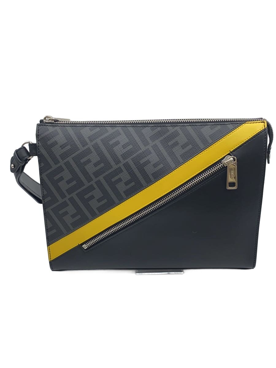 【中古】FENDI◆二番目御徒面子/--/BLK/総柄/7VA491【御徒面子】