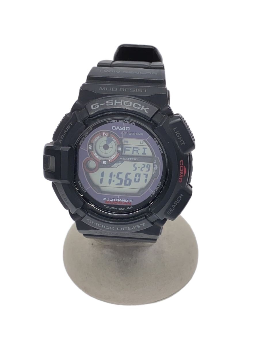 【中古】CASIO◆石英ウオッチ/デジタル/天然ゴム/BLK/BLK/SS/GW-9300//【服飾雑貨他】