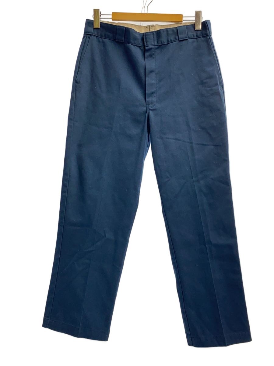 【中古】DICKIES◆ワークパンツ/--/TALONジップ/ウエストステッチ有/ポリエステル/ブルー/センタープレス【メンズウェア】|2nd STREET 店