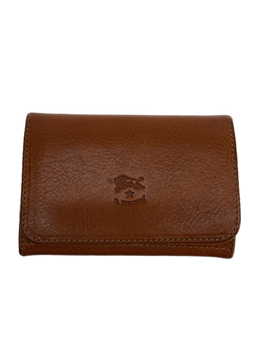 【中古】IL BISONTE◆歌留多入れもの/なめし革/BRW/無地/レディース【服飾雑貨他】