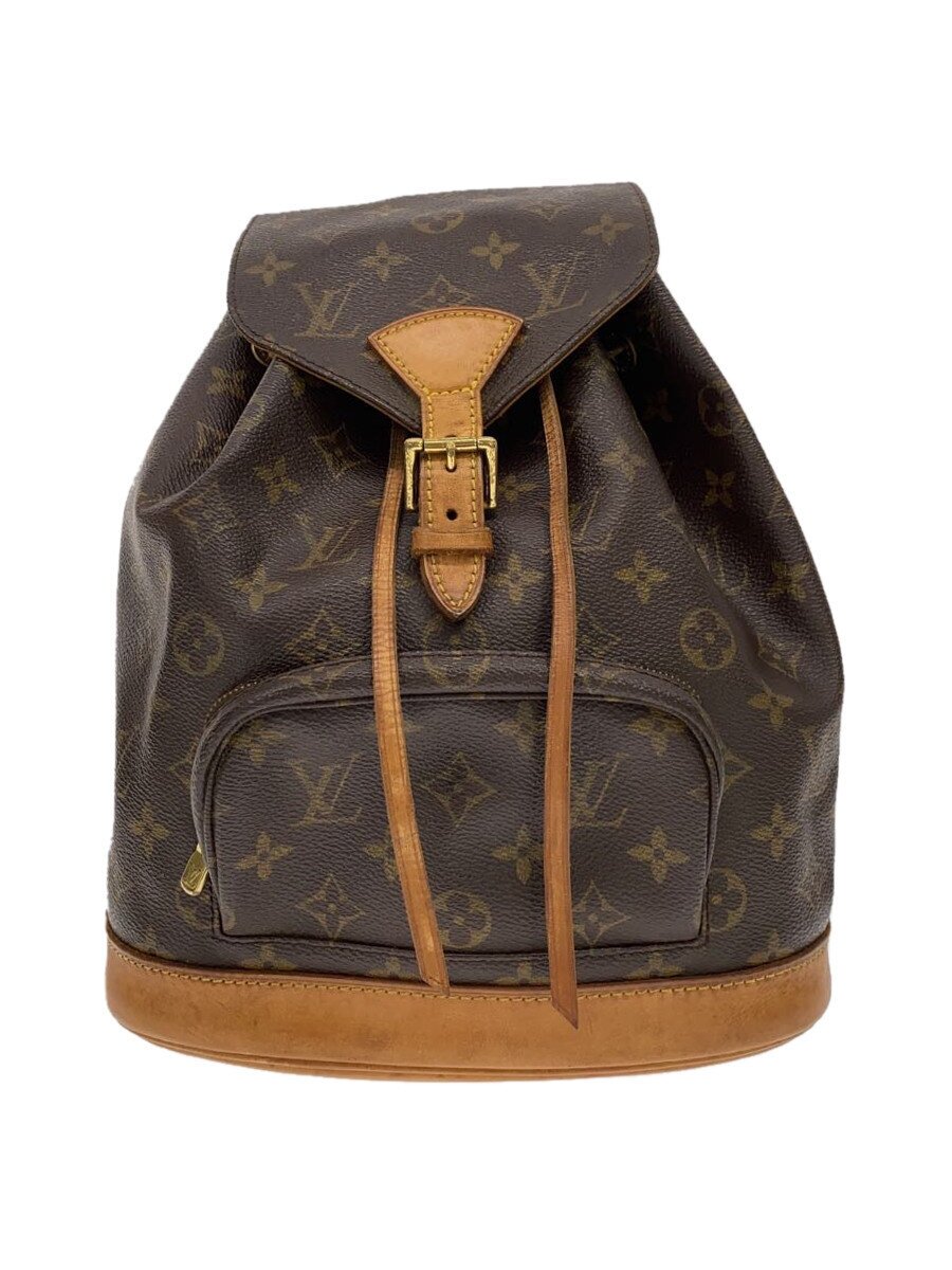 【中古】LOUIS VUITTON◆1)ミニ・モン掏摸_モノグラム・帆布/PVC/BRW//【御徒面子】