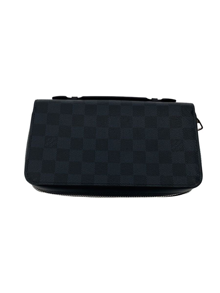 【中古】LOUIS VUITTON◆ジッピーXL_ダミエ・グラフィット/PVC/BLK/メンズ【服飾雑貨他】