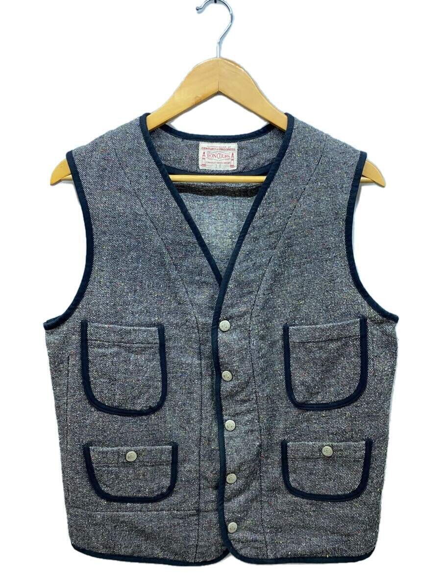 【中古】BONCOURA◆パイピングベスト/日本製/36/GRY【メンズウェア】