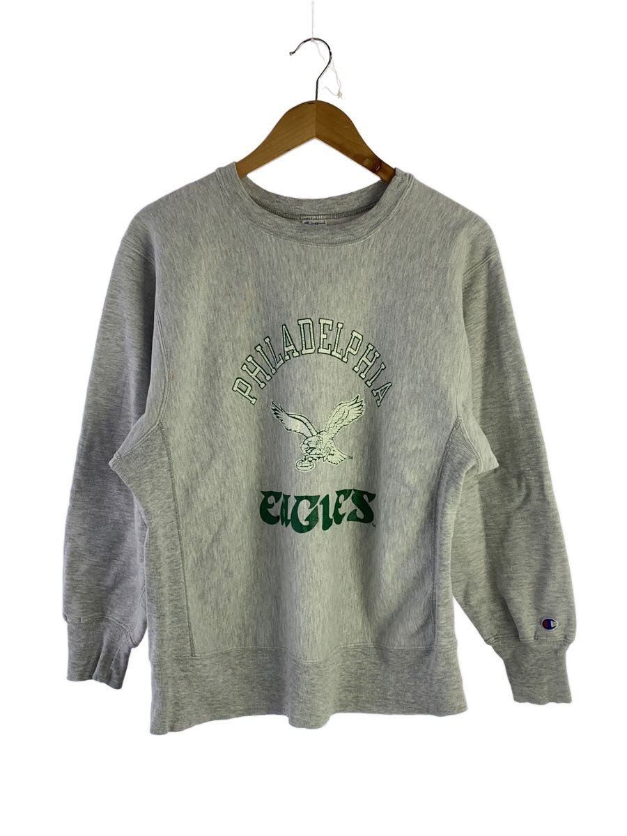 【中古】Champion◆80s/3段刷り上げる/EAGLES/流汗/L/綿織物/GRY【メンズウェア】