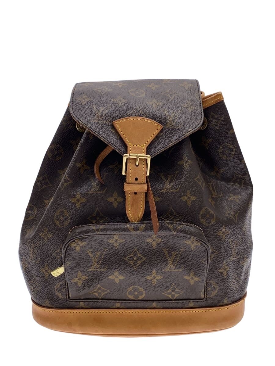 【中古】LOUIS VUITTON◆モン掏摸MM_モノグラム・帆布/PVC/BRW【御徒面子】