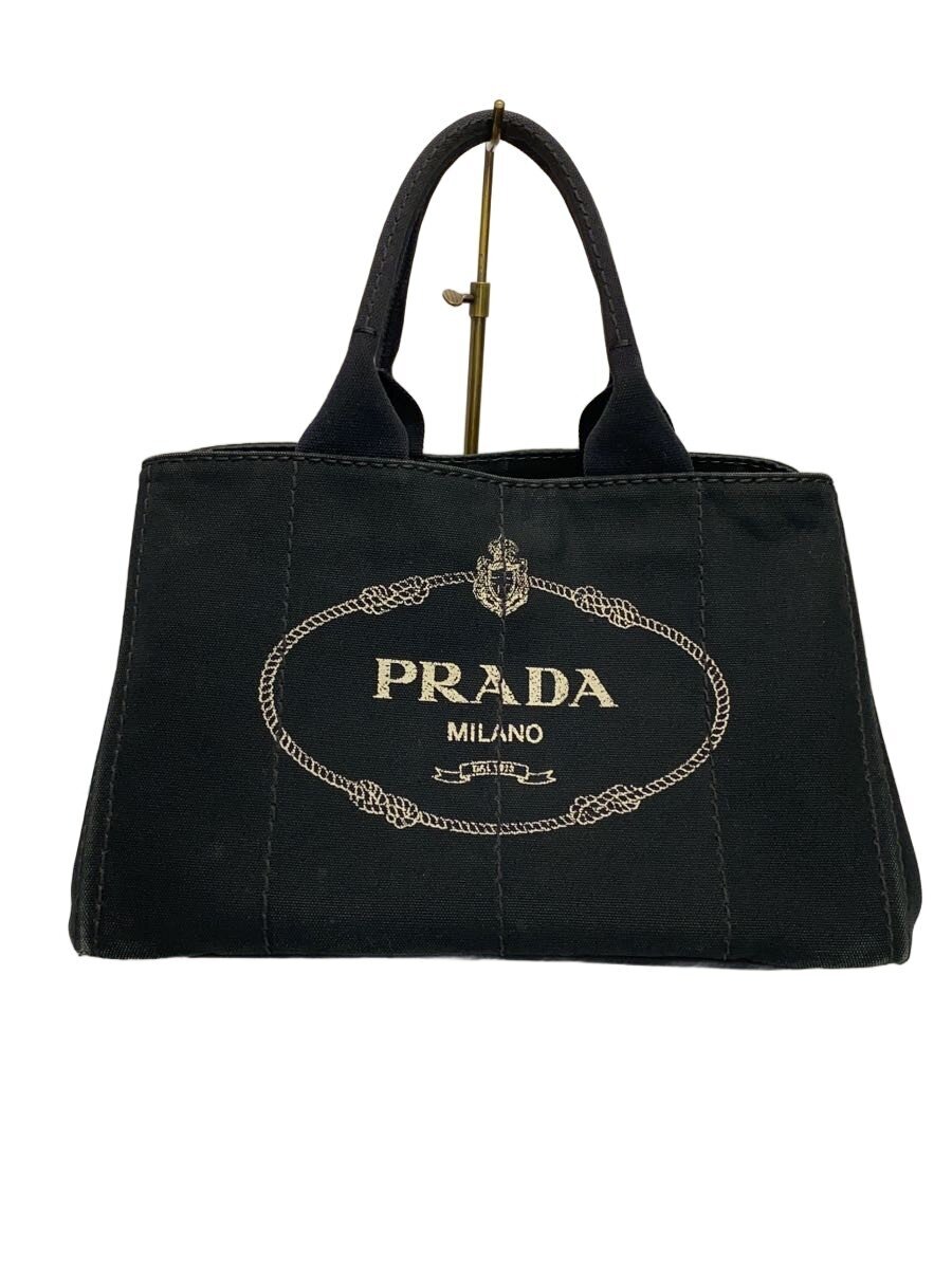【中古】PRADA◆ハンドバッグ/キャンバス/BLK/無地/カナパ【バッグ】｜2ｎｄ STREET 店