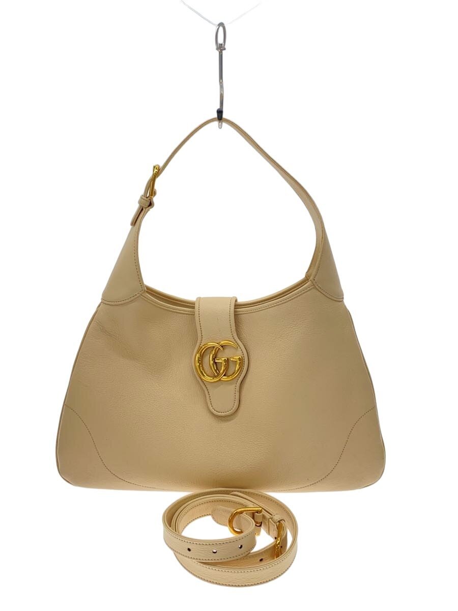 【中古】GUCCI◆アフロディーテ_ミディアム ショルダーバッグ/レザー/ベージュ/無地【バッグ】|2nd STREET 店