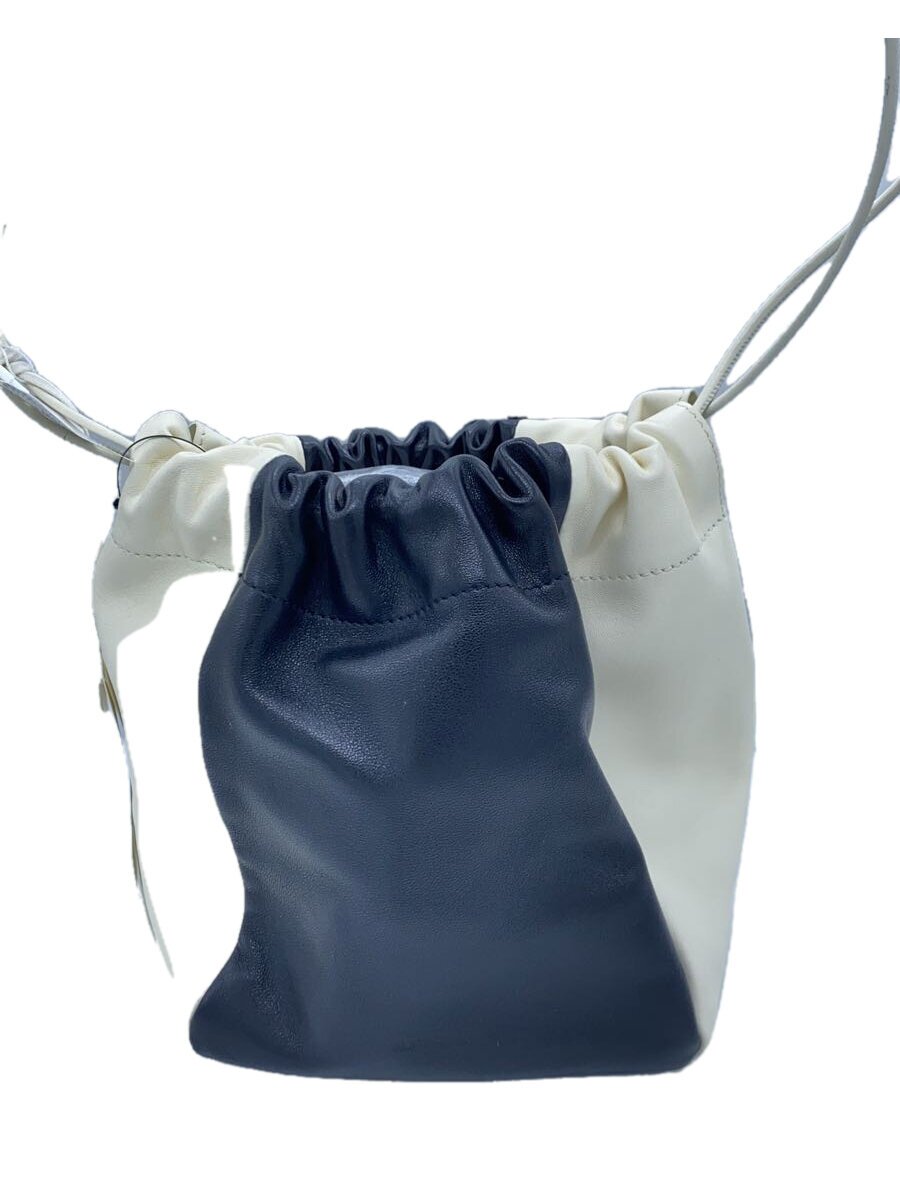 【中古】JIL SANDER◆DUMPLING BICOLOR DRAWSTRING ショルダーバッグ/レザー/ホワイト/J08WG0010//【バッグ】|2nd STREET 店