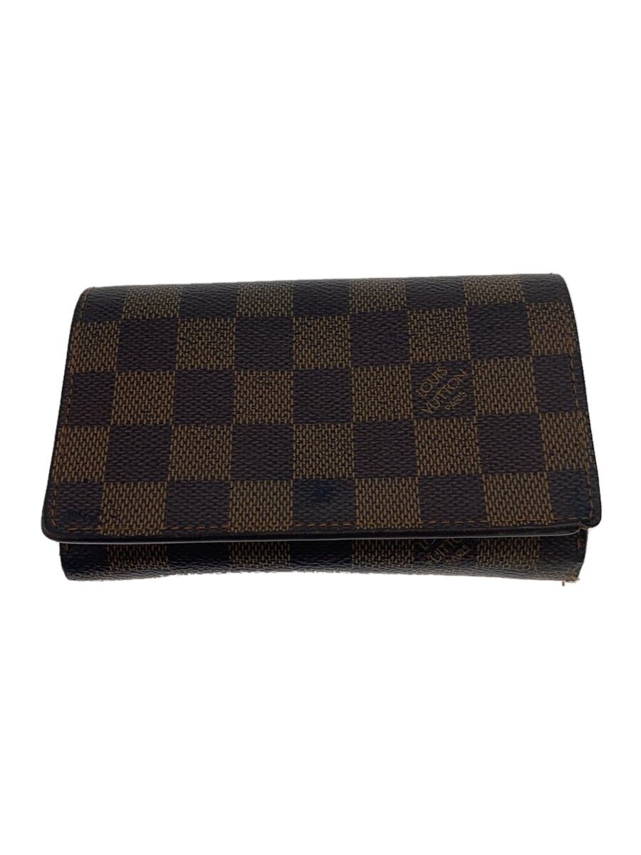 【中古】LOUIS VUITTON◆ポルト・モネ・ビエ・トレゾール_ダミエ・エベヌ_BRW/PVC/BRW/レディース//【服飾雑貨他】｜2ｎｄ STREET 店