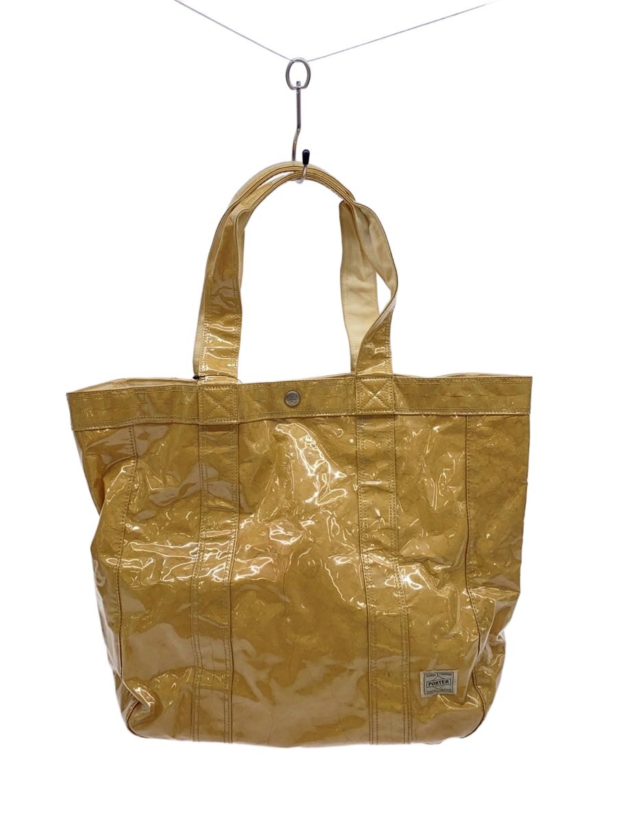 【中古】PORTER◆トートバッグ/PVC/BEG/無地【御徒面子】