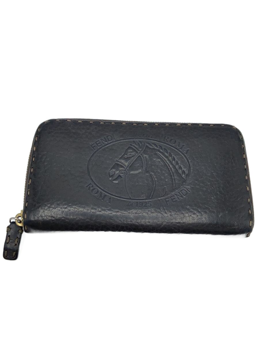 【中古】FENDI◆長金入れ/なめし革/BRW/メンズ【服飾雑貨他】