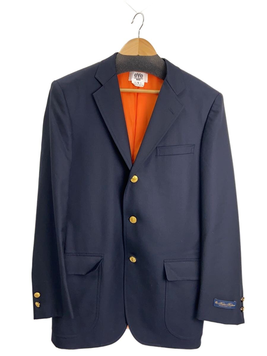 【中古】eYe JUNYA WATANABE MAN◆AD2024/紺ブレ/うしろ側キルティング/テーラードジャケット/S/羊毛/黒いこと/WN-J915【メンズウェア】