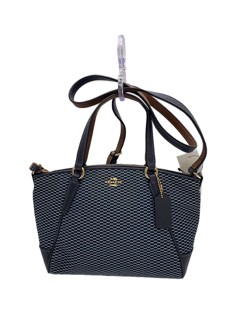【中古】COACH◆ジャガードスモール2WAY/ショルダーバッグ/--/NVY/無地/27574/ネイビー/紺//【バッグ】｜2ｎｄ STREET 店