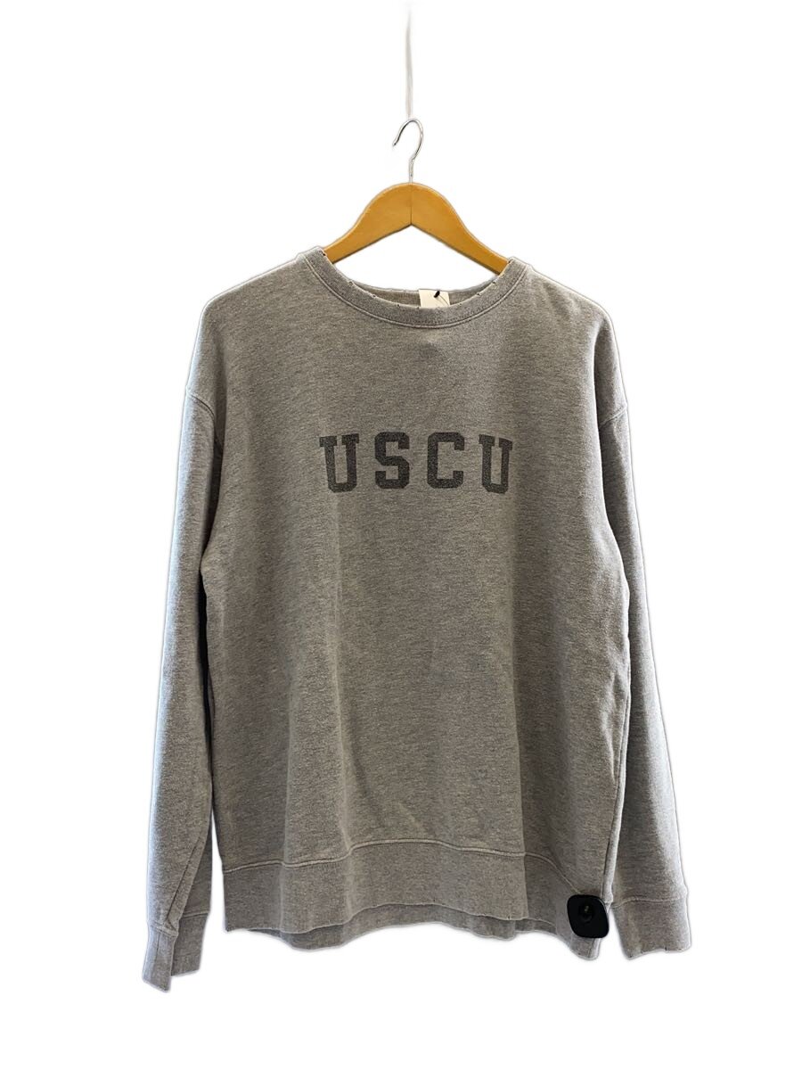 【中古】Cloveru◆Cloveru Limited USCU Damage Crew./流汗/XL/綿織物/GRY/無地【メンズウェア】