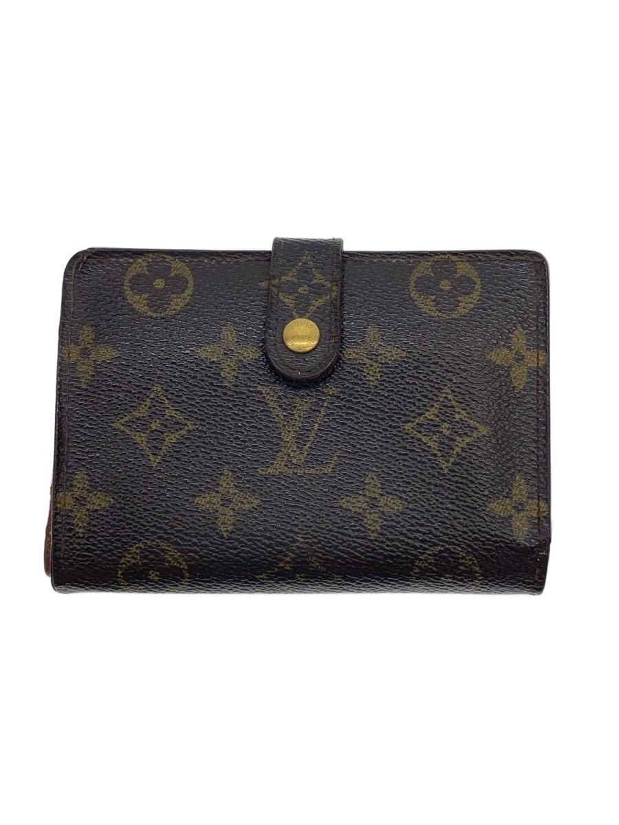 【中古】LOUIS VUITTON◆ポルト・フォイユ・ヴィエノワ_モノグラム・キャンバス/PVC/BRW/レディース【服飾雑貨他】