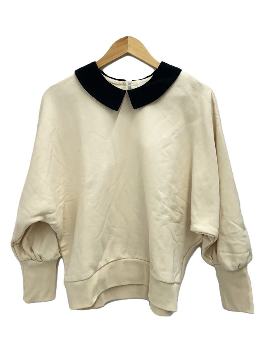 【中古】MAGALI◆コットンシルケットスウェット/--/綿織物/CRM/無地【レディース御召しもの】