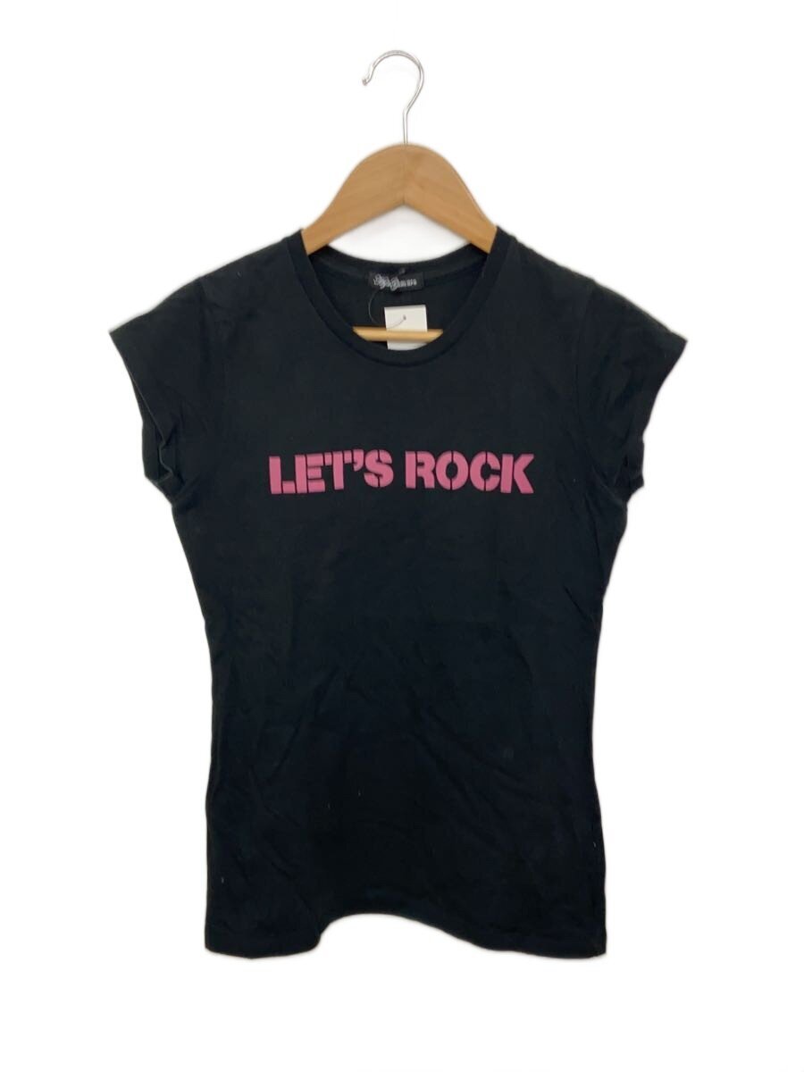 【中古】HYSTERIC GLAMOUR◆半袖カットソー/FREE/コール天/黒いこと/0102CT20【レディース御召しもの】