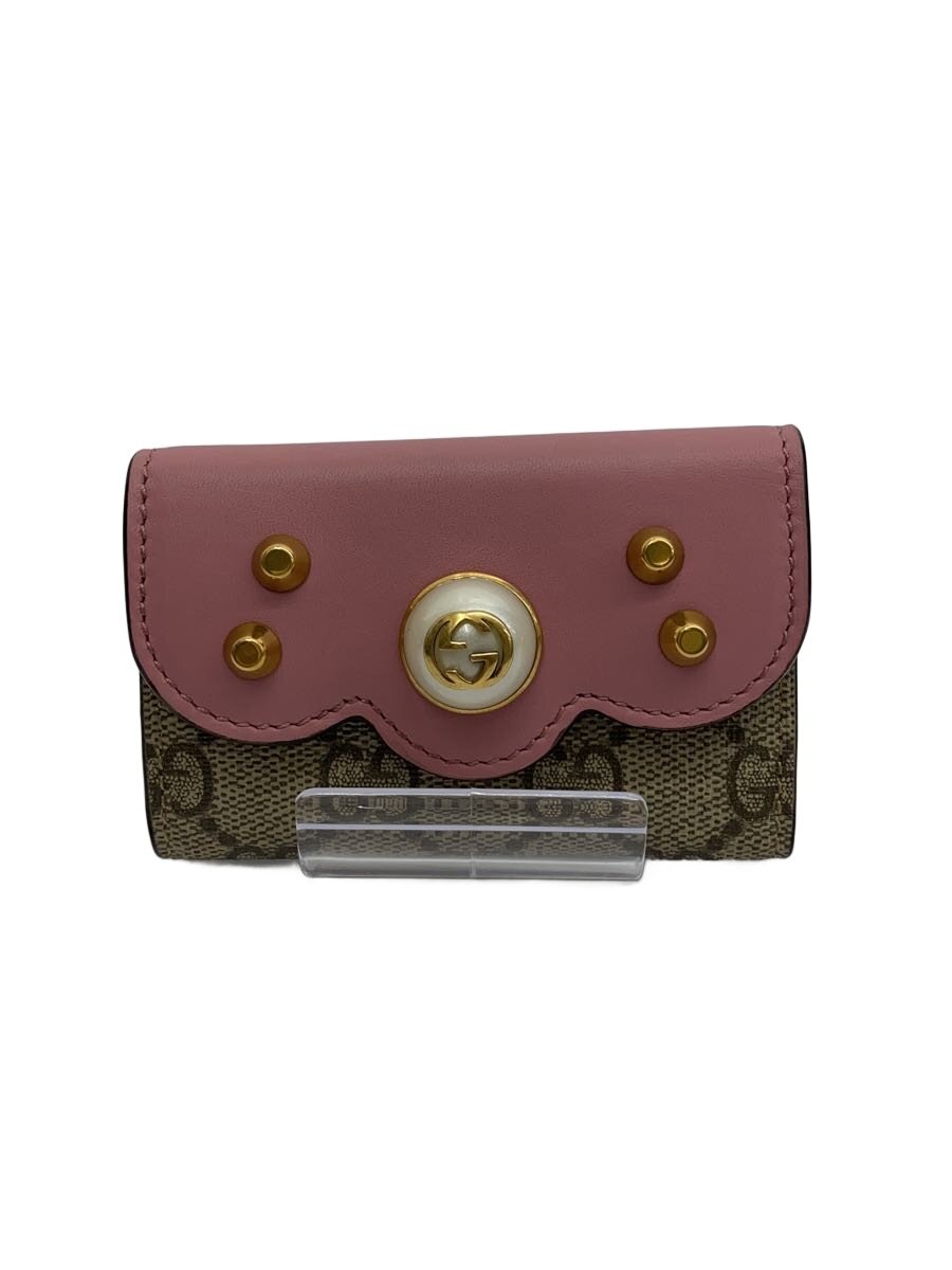 【中古】GUCCI◆足がかり容れもの_GGスプリーム/PVC/PNK/レディース【服飾雑貨他】