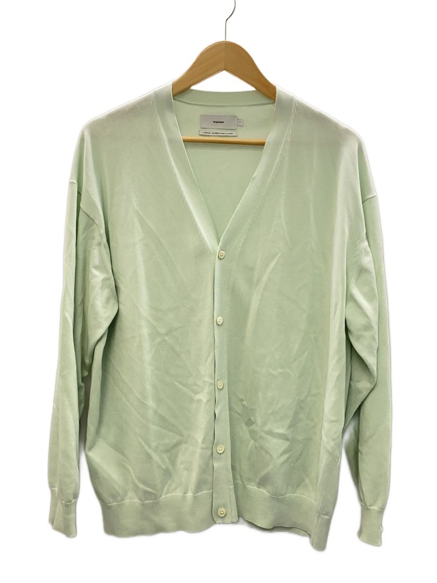 【中古】Graphpaper◆ジレー(薄っぺら)/1/綿織物/GRN/gu251-8008c/Suvin High Gauge Knit【メンズウェア】