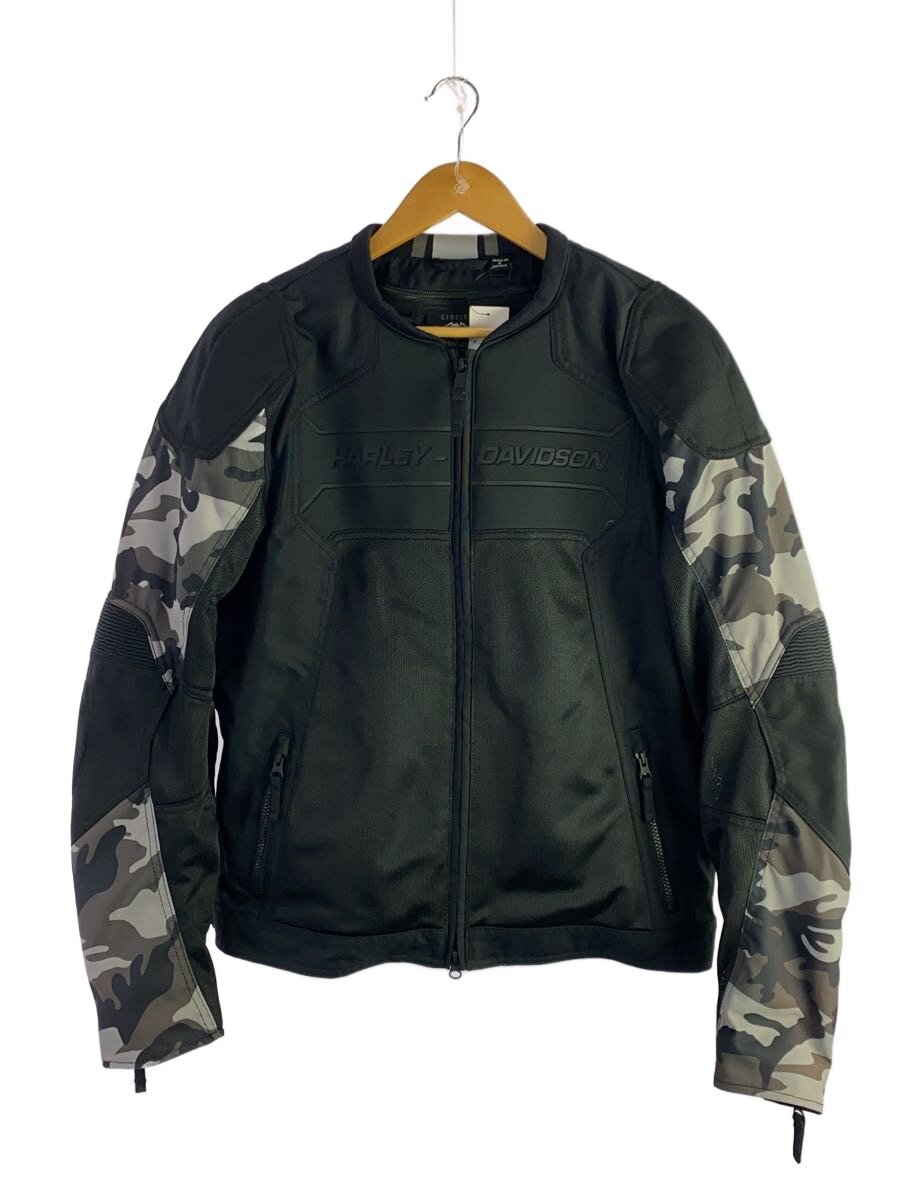【中古】HARLEY DAVIDSON◆ジャケット/M/ポリエステル/BLK/97085-12VM/ライダースジャケット/Brawler Camo【メンズウェア】|2nd STREET 店