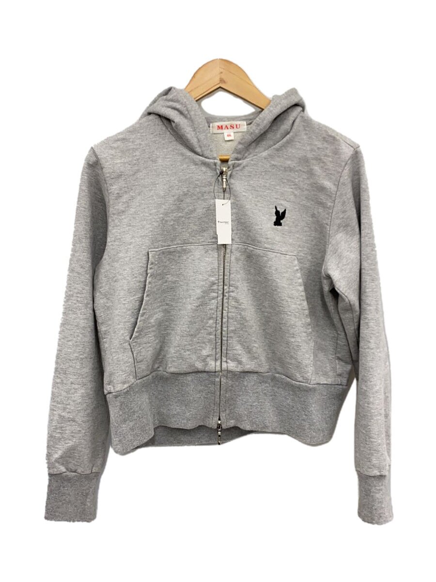 【中古】MASU◆23AW/ANGEL ZIP-UP HODDIE/44/綿織物/GRY/無地/MFFW-CS0423//【レディースお召しもの】