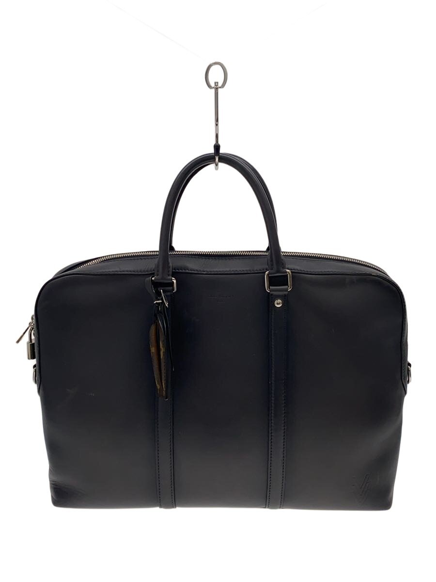 【中古】LOUIS VUITTON◆ポルト・ドキュマン・ヴォワヤージュ・バンドリエール_キュイール・オンブレ/牛皮/GRY【御徒面子】