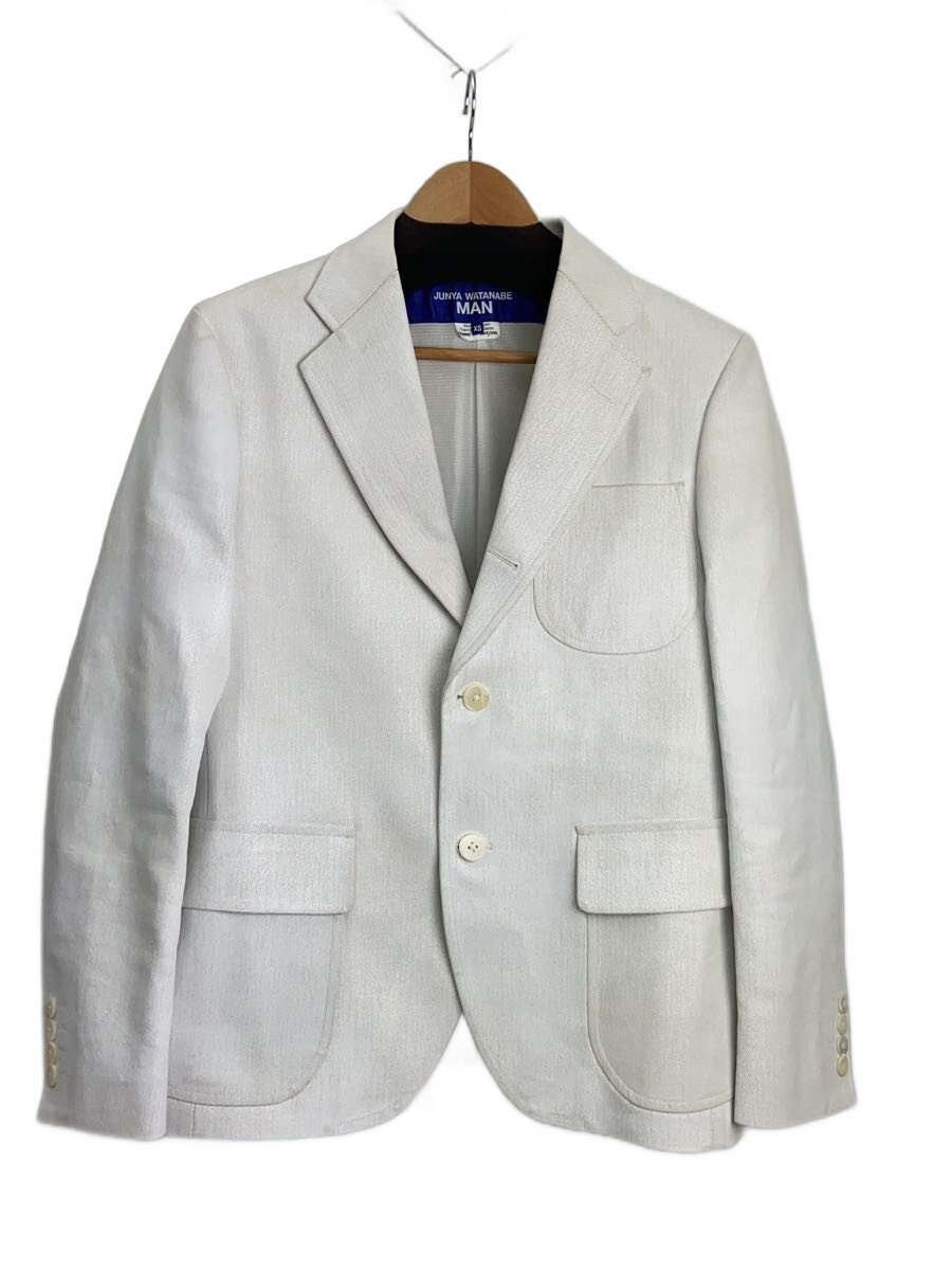 【中古】JUNYA WATANABE COMME des GARCONS MAN◆テーラードジャケット/XS/綿織物/WHT/WO-J016//【メンズウェア】