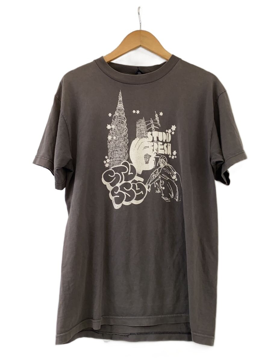【中古】STUSSY◆プルオーバー/L/綿織物/GRY【メンズウェア】