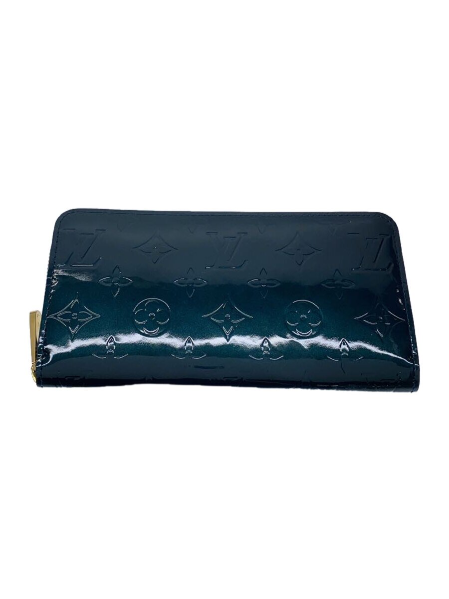 【中古】LOUIS VUITTON◆ジッピー・ウォレット_モノグラム・ヴェルニ/エナメル/BLU/モノグラム/レディース【服飾雑貨他】